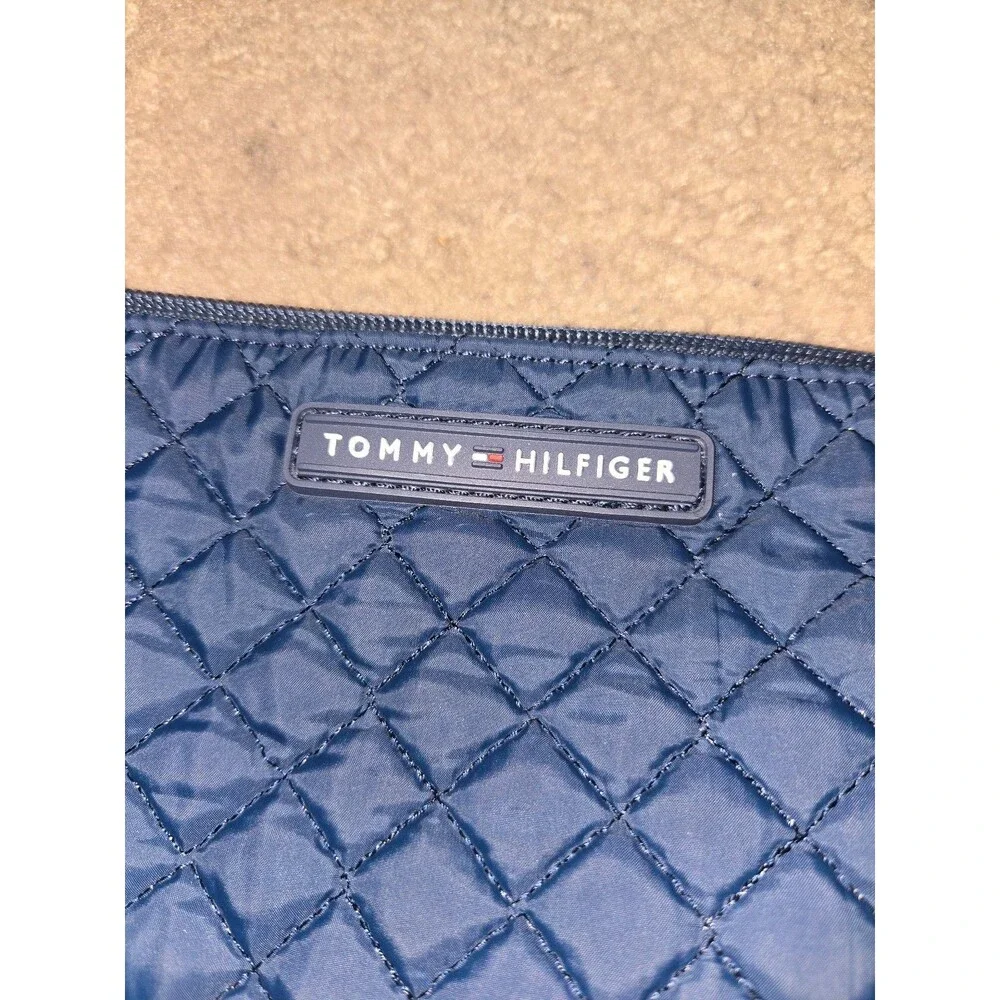 Tommy Hilfiger Navy Blue Cosmetic Bag – Travel Makeup Toiletry Pouch 13